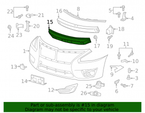 Nissan Altima 13-18 Front Bumper Absorber