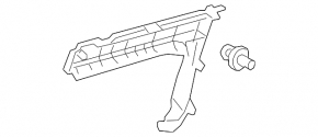 Left rear seat partition trim for Toyota Camry v70 18-24 hybrid, black, plastic turned white