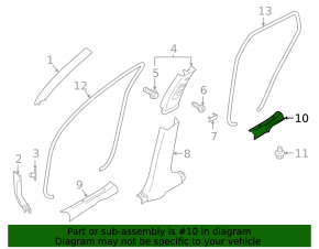 Infiniti QX50 19-25 rear left door sill plate, black