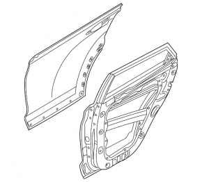 Door assembly rear right Hyundai Tucson 23-26 Korea
