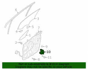 Front right window lift motor for Hyundai Santa FE 21-23