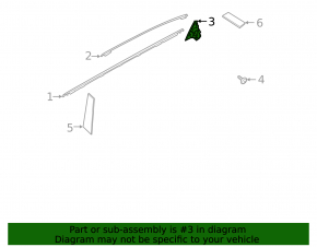 Door trim triangle rear left Kia Forte 19-24 4d outer