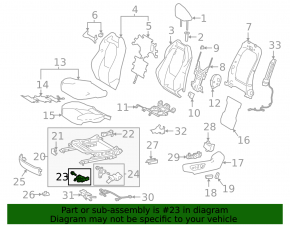 Driver's seat cushion tilt adjustment motor Toyota Prius 50 Prime 17-22