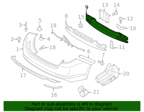 Rear bumper reinforcement for Kia Optima 14-15
