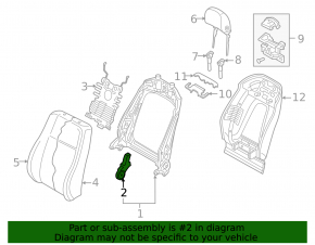 Driver's seat backrest adjustment motor for Audi A4 B9 17-25