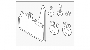 Mudguard rear right Audi Q3 8U 15-18