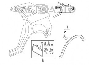 Mudguard rear left Audi Q3 8U 15-18