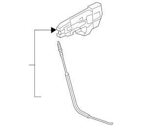 Rear left door handle mechanism Audi Q3 8U 15-18 with cable