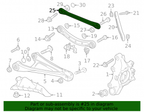 Rear left transverse control arm Porsche Cayenne 958 11-17