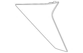 Left trunk lid spoiler Nissan Murano 25-26 in glue