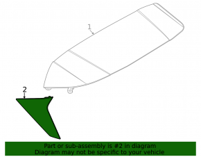 Left trunk lid spoiler Nissan Murano 25-26 in glue