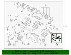 Actuator motor heater drive air conditioner Mazda3 03-08