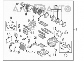 Actuator motor heater drive air conditioner Mazda3 03-08