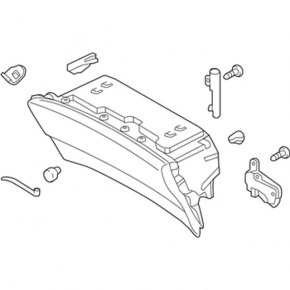 Glove box, glove compartment Lincoln Nautilus 19-21 beige, without AIRBAG, broken body
