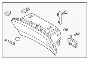 Glove box, glove compartment Lincoln Nautilus 19-21 beige, without AIRBAG, broken body