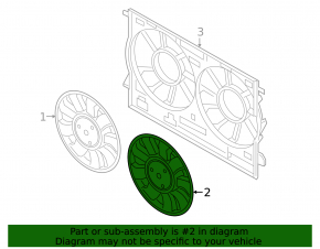 Left cooling fan for Porsche Cayenne 19-26 2.9T, 3.0T, 4.0T 600W, 390mm