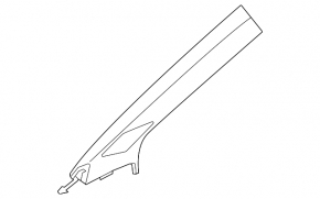 Upper left front pillar trim for Volkswagen ID.4 23-25, black, with tweeter