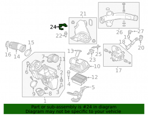 Upper air filter housing bracket for Honda Accord 2016-2017 2.0 hybrid
