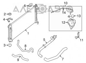 Upper Cooling Hose Nissan Altima 13-18