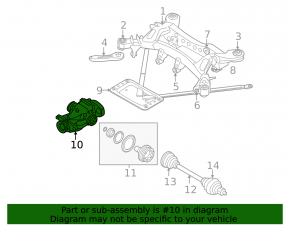 Rear differential gearbox BMW 335i e92 07-13