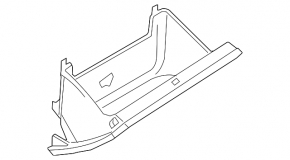 Glove box, glove compartment VW CC 08-17 black