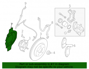 Brake Disc Cover Front Left Nissan Altima 13-18