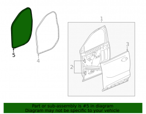 Door seal front left Chevrolet Bolt EUV 22-23