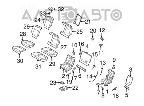 Rear row of seats 2 row BMW X5 E70 07-13 leather black