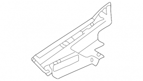 Left hood-wing seal for Mitsubishi Outlander 22-25 plastic