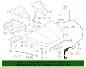 Subaru Ascent 19-26 Hood Lock