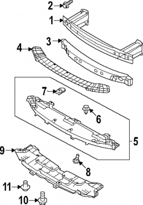 Front bumper guard for Subaru BRZ 22-26