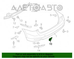 Tow Hook Cap Rear Bumper Subaru Forester 14-18 SJ OEM