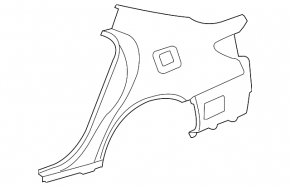 Quarter wing rear right Lexus LS460 LS600h 07-12