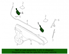 Headlight washer nozzle left BMW X5 E70 07-13