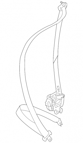 Passenger seat belt with tensioner for Subaru Forester 14-18 SJ black