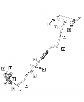 Jeep Cherokee KL 14-18 2.4 fwd intake pipe
