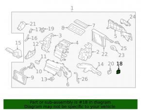 Actuator motor for heater air conditioner, right, Subaru Forester 2025-2026