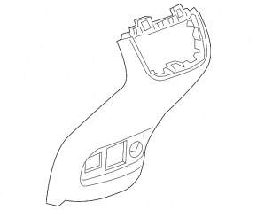Rear center console trim Chevrolet Malibu 16- black, scuffs