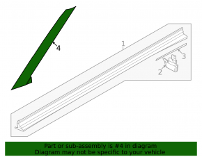 Front outer pillar trim, front left, Kia EV6 22-24