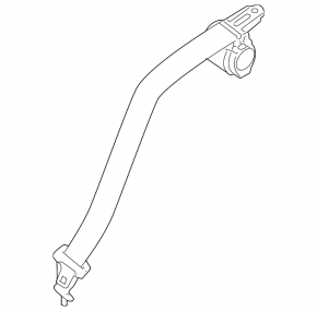 Seat belt rear central Nissan Sentra 13-18 black