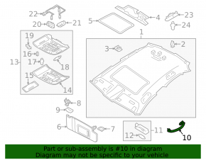 Front left ceiling handle for Audi A6 C7 12-18 beige