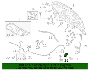 Hood release handle bracket for Audi A6 C7 12-18