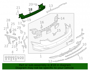 Rear bumper reinforcement Audi A5 F5 17-19