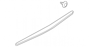 Upper trunk lid molding for Infiniti QX50 19-25 chrome