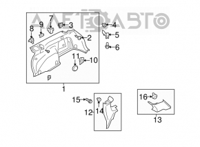 Right arch trim Subaru Outback 10-11 black
