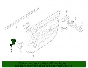 Speaker (tweeter) of the front right door Hyundai Elantra AD 17-20