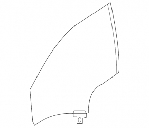 Front left door glass Porsche Panamera 14-16