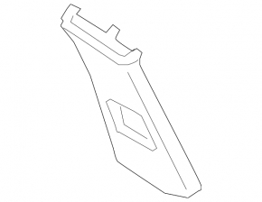 Left center pillar trim, black, for Porsche Cayenne 19-23