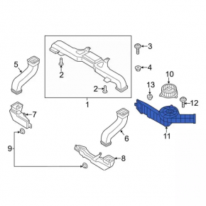 Lincoln MKZ 13-20 hybrid battery cooling fan assembly