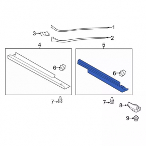 Rear left threshold Ford C-max MK2 13-18 structure